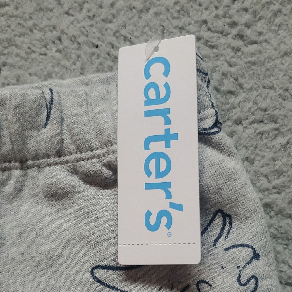 Carter's Gray Jogger Pants with Navy Dog Outline Size 24m - Picture 3 of 9